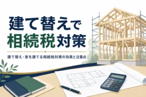 建て替えや家を建てることによる相続税対策の効果と注意点を解説する記事のアイキャッチ