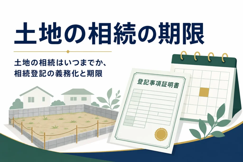 土地の相続はいつまでか、相続登記の義務化と期限を解説する記事のアイキャッチ
