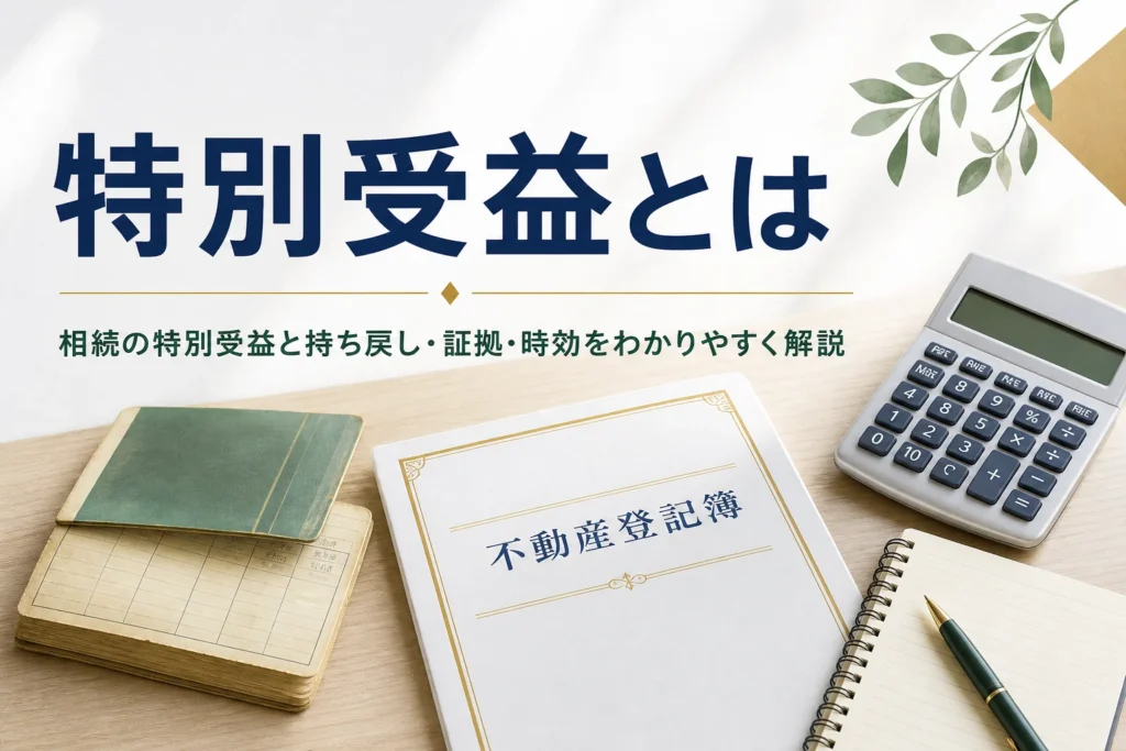 相続の特別受益と持ち戻し・証拠・時効をわかりやすく解説する記事のアイキャッチ