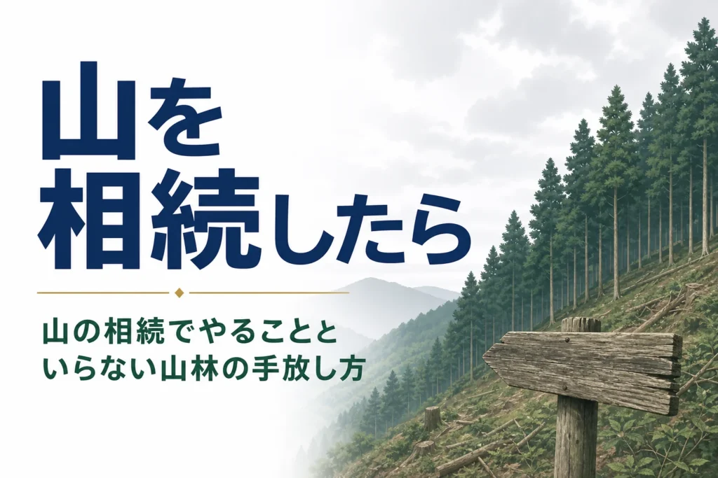 山を相続した時の手続きといらない山林の手放し方を解説する記事のアイキャッチ