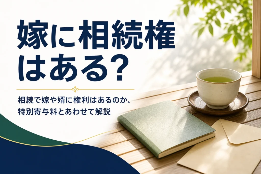 相続で嫁や婿に権利はあるのか、特別寄与料とあわせて解説する記事のアイキャッチ