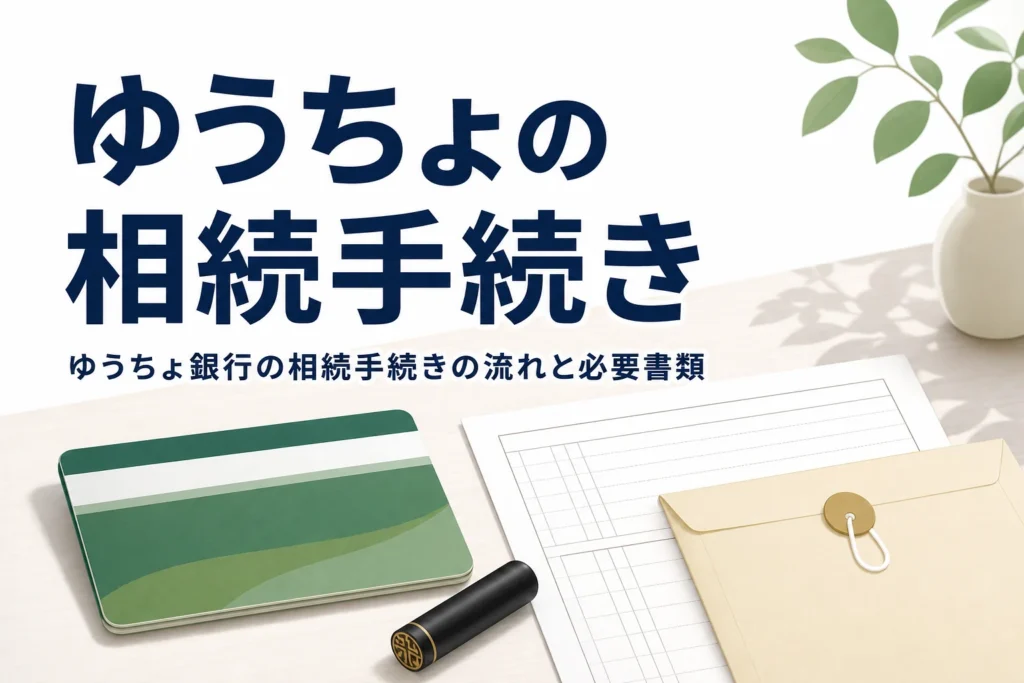 ゆうちょ銀行の相続手続きの流れと必要書類を解説する記事のアイキャッチ