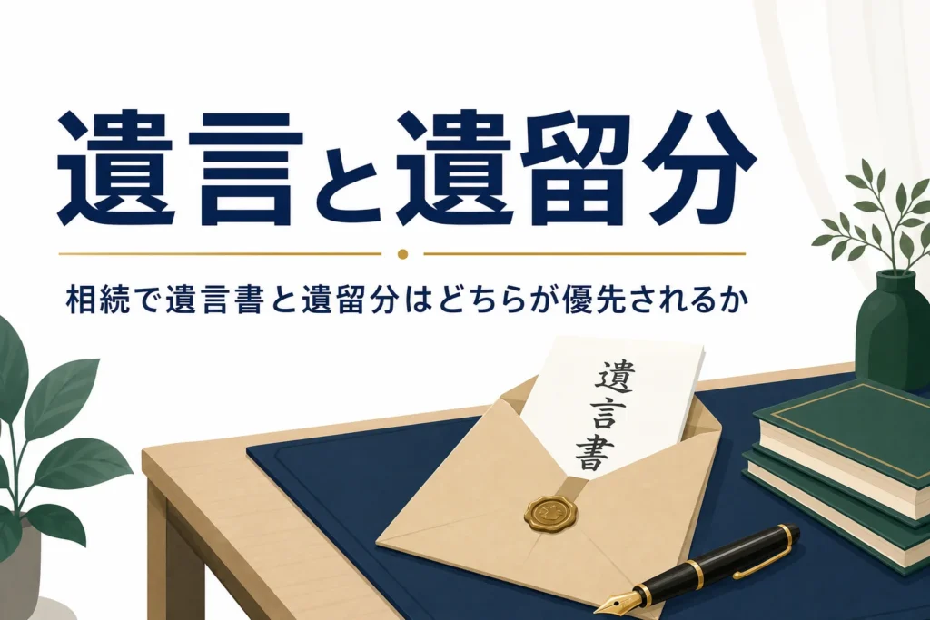 相続と遺言と遺留分の関係を解説する記事のアイキャッチ