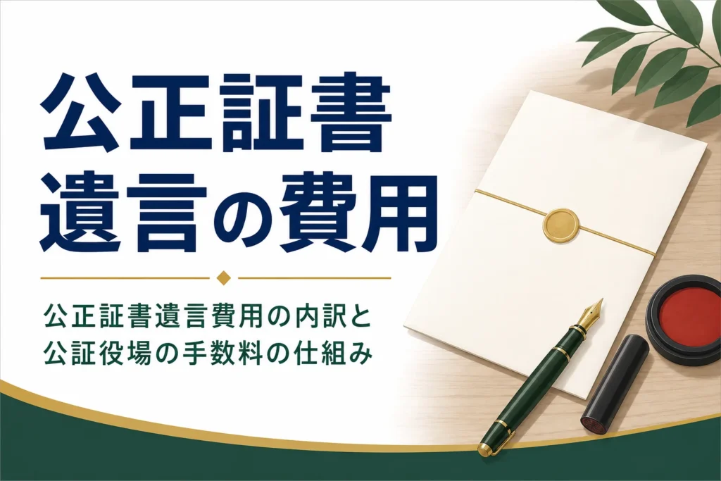 公正証書遺言の費用と公証役場の手数料を解説する記事のアイキャッチ