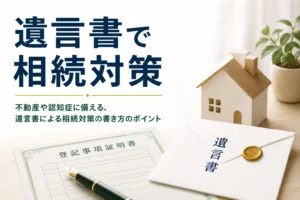遺言書による不動産と認知症に備えた相続対策を解説する記事のアイキャッチ