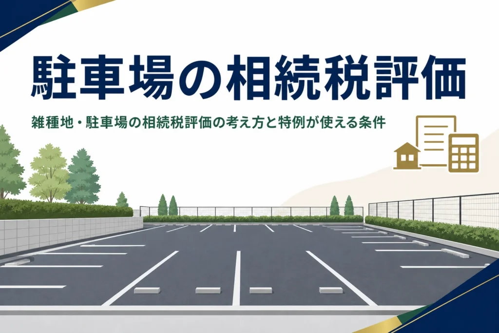 「駐車場の相続税評価」を解説する記事のアイキャッチ
