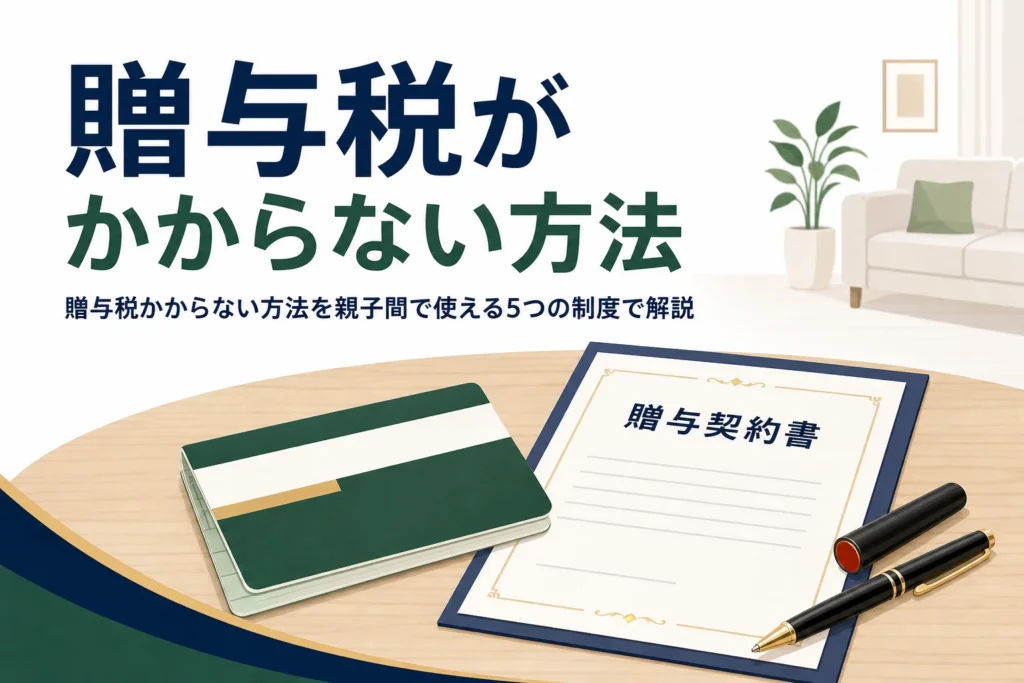 「贈与税がかからない方法」を解説する記事のアイキャッチ